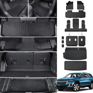 Amazon.com: JOULARISE Floor Mat Cargo Mats for 2018-2022 2023 Chevrolet Chevy Traverse 7 Seats Car Mat Accessories, All Weather TPE Backrest and Lower Trunk Cargo Liner (18-23 7 Seats Set) : Automotive