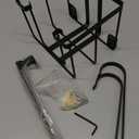 ORLESS Over The Door/Wall Mount Ironing Board Hanger, Laundry Room Iron and Ironing Caddy Board Storage Holder, Black