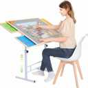 1500 Pieces Puzzle Table with Drawers, with Legs and Cover Adjustable Height & Tilting Jigsaw Puzzle Board Table Folding Puzzle Tables for Adults Birthday Christmas Day Gift
