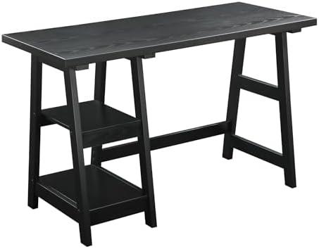 Convenience Concepts Trestle Desk, Black