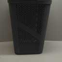 Mind Reader 60L Slim Laundry Hamper, Clothes Basket, Lid, Ventilated, Plastic, 17.25"L x 13.75"W x 23.5"H, Gray