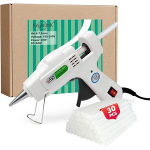 Krightlink Hot Glue Gun Kit with 30 Glue Sticks, Fast Preheating Hot Melt, High Temp for School Crafts DIY Arts and Quick Home Repairs (20w)