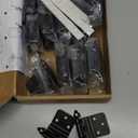 Ravinte 30 Packs (15 Pairs) 3/8" Inset Matte Black Cabinet Hinge,Self Closing Hinges for Kitchen/Bathroom/Furniture Cabinets & Doors,Decorative Cabinet Hardware Kitchen Cabinet Hinges with Door Bumper