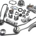 Timing Chain Kit With Oil Pump & Water Pump,Chain Tensione for Buick,for Pontiac,for Chevy,for Cadillac,for GMC,for Saturn,for Saab,for Suzuki,2007-2017,3.0L 3.6L V6 DOHC 24V,9-0753S