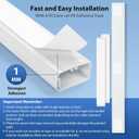 Cord Cover Wall 32in, TV Cord Hider for Wall Mounted TV, Large Cable Hider Kit for 3-6 Cords, Wire Management Raceway, White Wire Hider Concealer, 2 x L15.8in, W1.5in H0.75in