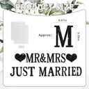 TONIFUL Black Mr and Mrs Just Married Banner,Wedding Sign for Backdrop,Glitter Felt Sign - Includes Dot Glue - Perfect for Wedding Party Decorations,Wall Decr,Arch Background,Balloon Arch