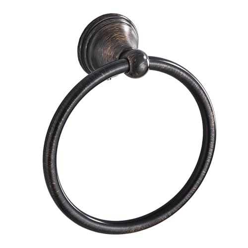 Towel Ring for Bathroom, Oil Rubbed Bronze Hand Towel Holder 1 Pack, Bathroom Accessories and Towel Racks for Bathroom Wall