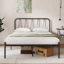 Novilla Queen Bed Frame, 14 Inch Metal Platform Bed Frame with Headboard, Heavy Duty Metal Slats Support, Easy Assembly, No Box Spring Needed