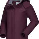 CAMEL CROWN Women's Ski Jacket Winter Snow Coat Warm Fleece Mountain Waterproof Female Jacket Snowboarding jackets (XXL)