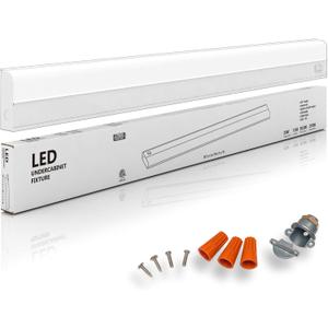 Hardwired LED Under Cabinet Task Lighting - 20 Watt, 36", Dimmable, CRI>90, 2700K (Soft White), Wide Body, Long Lasting Metal Base with Frost Lens