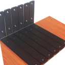 6 Pack - L 11" x H 6" x W1.5, 5mm Thick Black L Shelf Bracket, Iron Shelf Brackets, Metal Shelf Brackets, Floating Shelf, Shelf Supports with Screws