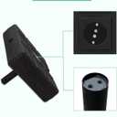 Helios&Hestia 122 lb Heavy Duty Square Plastic Water and Sand Fillable Outdoor Umbrella Base Stand Weight for Patio Market Table Umbrella, Black
