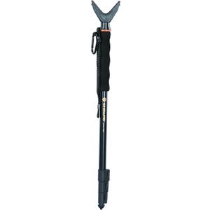 Vanguard Scout M62 Gun Pod with V Shaped Rotating Yoke, Quick Flip Leg Locks, Foam Hand Grip with Wrist Strap and Carabiner, Black