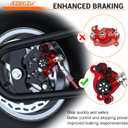Mini Bike Hydraulic Brake Kit with Rear Caliper Mount Bracket Adapter Compatible with Monster Mega Moto 80cc 105cc MMB80 MMB105 Minibike GMB100 Coleman RB100 Powersports Parts