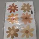 TaoBary 12 Sheets Daisy Wall Decal Flower Wall Sticker Cute Daisy Sticker Pink White Flower Decal Peel and Stick Floral Wallpaper for Nursery Bedroom Home Decor(Light Color, Bobo Style)