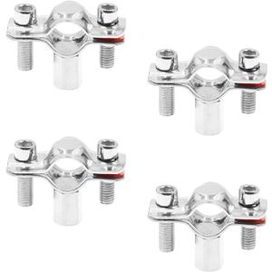 Wall Mount Pipe Supports,ULIFESTAR 304 Stainless Steel Pipe Bracket Clamp,Heavy Duty Pipe Strap Mount,Durable Split Ring Pipe Hanger,4PCS Ceiling Mount Polishing Pipe Strap Supports (25mm/0.98")