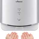Compact Commercial Hand Dryer 110-130V 1300W for Bathroom, Silver