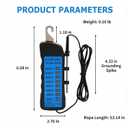 Electric Fence Voltage Tester 2000V-12000V (12KV) - 8 Neon Indicator Lights | Fault Finder, Ultra-Portable ABS Body Detector for Farms, Livestock, Agriculture, Garden & Security Farm Equipment