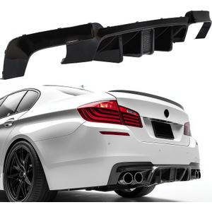 Rear Bumper Lip Diffuser W/Light for BMW M5 F10 M Sport 5 Series 2010-2016