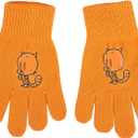 Dog Man Petey the Cat Youth Cuffed Beanie & Knit Gloves Cold Weather Set with 3D Ears & Whiskers