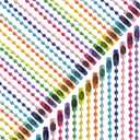 240pcs Ball Chain Keychain 120 mm - Ball Chain Connectors 2.4 mm Diameter Dog Tag Chains, Keychains,Jewelry Making Supplies(10 Colors)