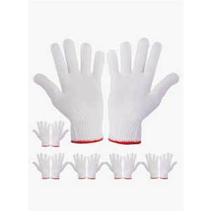 Hand Working Gloves Safety Grip Protection Work Gloves Men Women BBQ Thick Cotton (1 Pair)