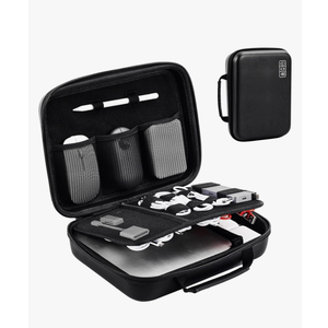 ProCase Hard Travel Electronic Organizer Case for MacBook Power Adapter Chargers Cables Power Bank Apple Magic Mouse Apple Pencil USB Flash Disk SD Card Small Portable Accessories Bag