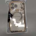 Magnetic Glitter Case for iPhone 17 Pro Max 6.9 [Compatible with MagSafe] [Built-in Lens Protector] Clear Sparkle Diamond Camera Protection Phone Case for iPhone 17 Pro Max Women Girls - Gold