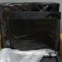 Reusable Grocery Bags on Wheels, Rolling Tote Bag, Portable Shopping Cart for Groceries with Wheels and Drawstring Bag, Trolley, 54L, Foldable, Black