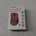 memzuoix 2.4G Wireless Mouse, 1400 DPI Mobile Optical Cordless Mouse with USB Receiver, Portable Computer Mice for Laptop, PC, Desktop, MacBook, 5 Buttons, Red