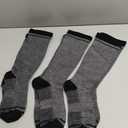 Mens Compression Socks for Men Women (3 Pairs) 15-20 mmHg Bamboo Viscose Knee High Sock for Travel L/XL (Light Gray)