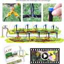 HIRALIY 50ft Drip Irrigation Kit Plant Watering System 8x5mm Blank Distribution Tubing DIY Automatic Irrigation Equipment Set for Garden Greenhouse Flower Bed Patio Lawn