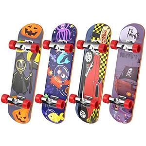 TIME4DEALS 4 PCS Finger Toys Professional Finger Boards Mini Skateboard Fingerboards for Creative Fingertips Movement, Skateboard Educational Toys Party Favors Novelty Toys for Kids Boys Girls Gifts