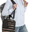 American Flag With Desert Camouflage Insulated Lunch Bag - Reusable Lunch Box - Portable Lunch Tote For Women Men And Kids