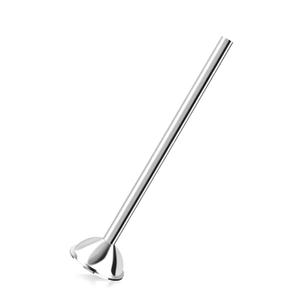 10mm Stainless Steel Sausage Stuffer Tube, #5 Meat Grinder Funnel Attachment for Homemade Snack Sticks & Breakfast Links, Slim Sausage Stuffing Horn Replacement