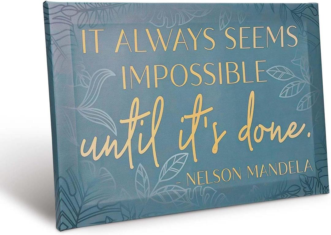 Inspirational Wall Art, 15.74x9.84 Inch Framed Canvas Office Motivational Quotes Wall Decor Framed Canvas Inspiring Painting for Bedroom Living Room Home Gift