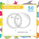 Chinco 50 Pack Acrylic Clear Button Pins Badge Clear Custom Button Pins Kit Blank Photo Bulk Make Your Own Buttons for DIY Craft Supplies(2.875 Inch)