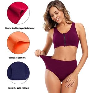 Molasus Women's Cotton Underwear High Waisted Full Coverage Ladies Panties (Regular & Plus Size) (XX-Large, Multicolor-4 pack-a3)