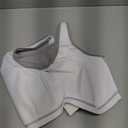 Full Figure Plus Size No-Bounce Camisole Elite Sports Bra Wirefree #1067 White/Gray 40H
