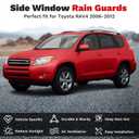 Canvcle K4 Rain Guards - Window Visors for KIA K4 2025 2026, Outside-Mount Tape-On Side Window Wind Deflectors for Kia K4 Accessories, Vent Visors Shades Rainproof Black 6PCS