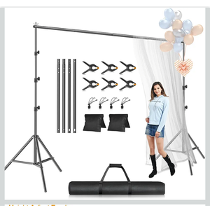 EMART Photo Backdrop Stand Kit, 10 x 7.8 ft (H X W) Adjustable Photography Background Stand Support System for Video Studio Photobooth, Back Drop Holder Frame Stand EMART Photo Backdrop Stand Kit, 10 x 7.8 ft (H X W) Adjustable Photography Background Stand Support System for Video Studio Photobooth, Back Drop Holder Frame Stand