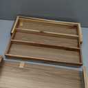 Lipper International Acacia Wood Expandable Flatware Drawer Organizer for Kitchen Utensils, Silverware, or Home Office Supplies, 12 3/4" to 23" Wide x 18" Deep x 2 1/2" High