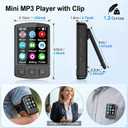 Fohil 64GB MP3 Player with Bluetooth 5.2 and Built-in Clip | HiFi Audio, 128GB TF Card Expansion, FM Radio and Recording, 1.2 oz Compact Design, E-Book Reader and Speaker
