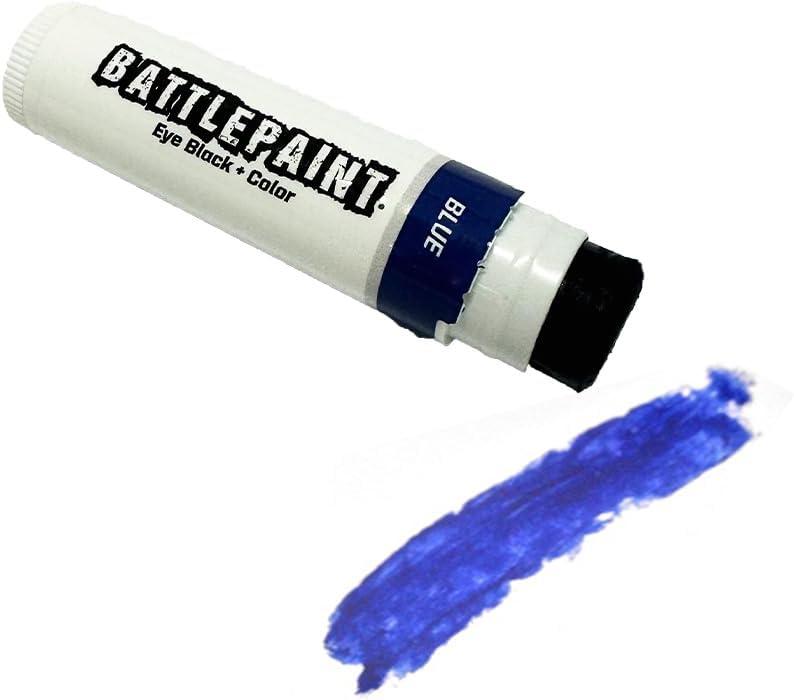 6 x EyeBlack BattlePaint Bright Colored Under Eye Black Grease for Pro Athletes and Super Fans Baseball, Softball, Football 1 Stick Blue