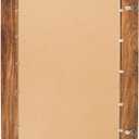 YOSHOOT Rustic Wooden Framed Wall Mirror, Natural Wood Bathroom Vanity Mirror for Farmhouse Decor, Vertical or Horizontal Hanging
