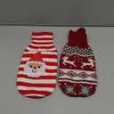 PAYHTOW 2 Pack Cat Christmas Sweater, Knit Turtleneck Cat Sweater Clothes Reindeer Santa Christmas Sweaters Outfit for Cats Kitten Puppy Small Dogs S