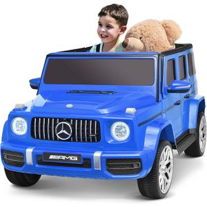 Joywhale 24V 2-Seater Kids Ride on Car Licensed Mercedes-Benz G63 Powerful 4WD for Kids Ages 3-8, with 7AH Big Battery, Remote Control, Soft Braking, 4-Wheel Suspension, LED Headlight & Music, Blue
