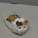 Realistic Baby Calico Cat Figurine - Lifelike Furry Kitten Statue, Plush Kitty Stuffed Animal Toy, Home Office Car Decor, Collectible Gift, Photo Prop