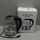 MEGAWISE 1.8L Healthy Electric Kettle, 1000W Borosilicate Glass Tea Kettle with Food Grade Material, Auto Shut-Off and Boil-Dry Protection Cordless Kettle Fast Boiling, BPA Free