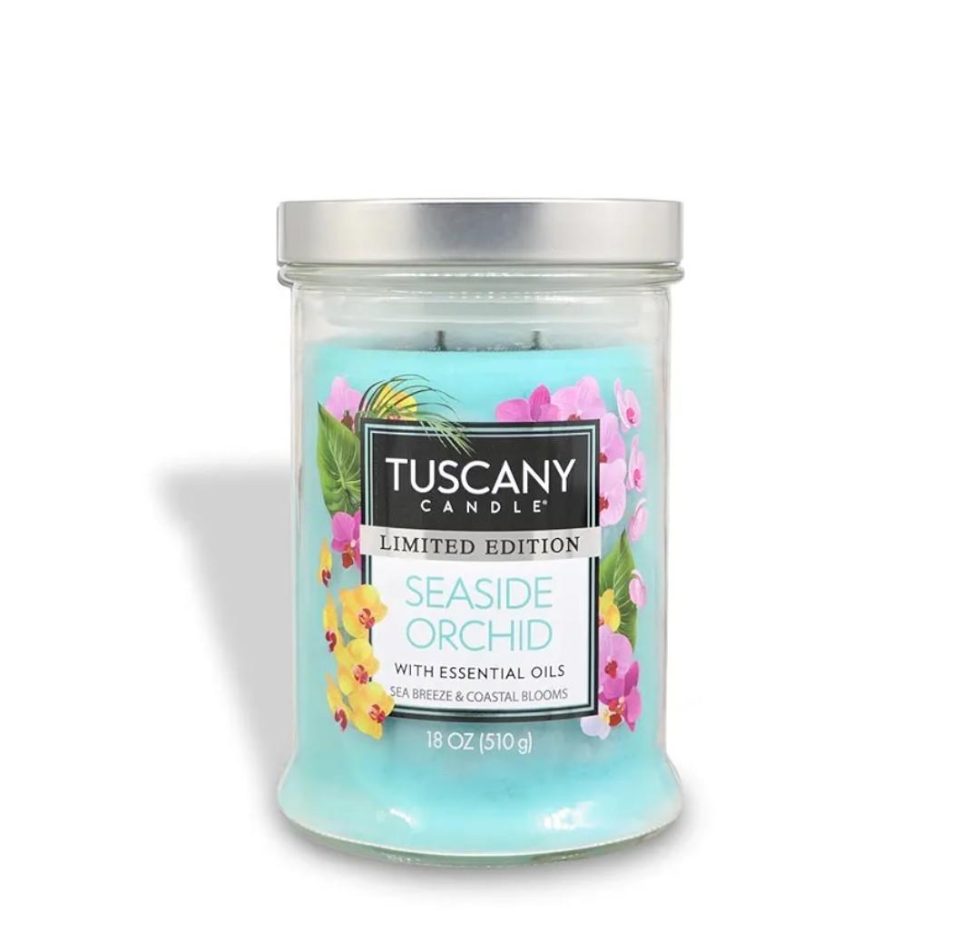 Tuscany Candle Seaside Orchid: Coastal Scented Summer Candle, 18 oz